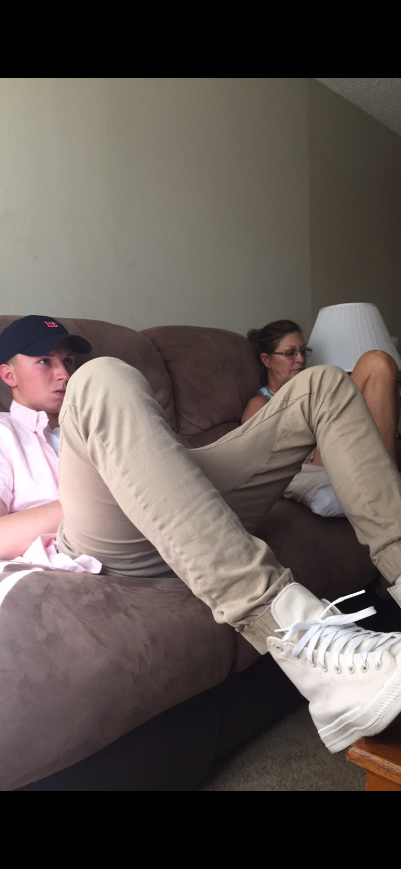 Stone with his mom
