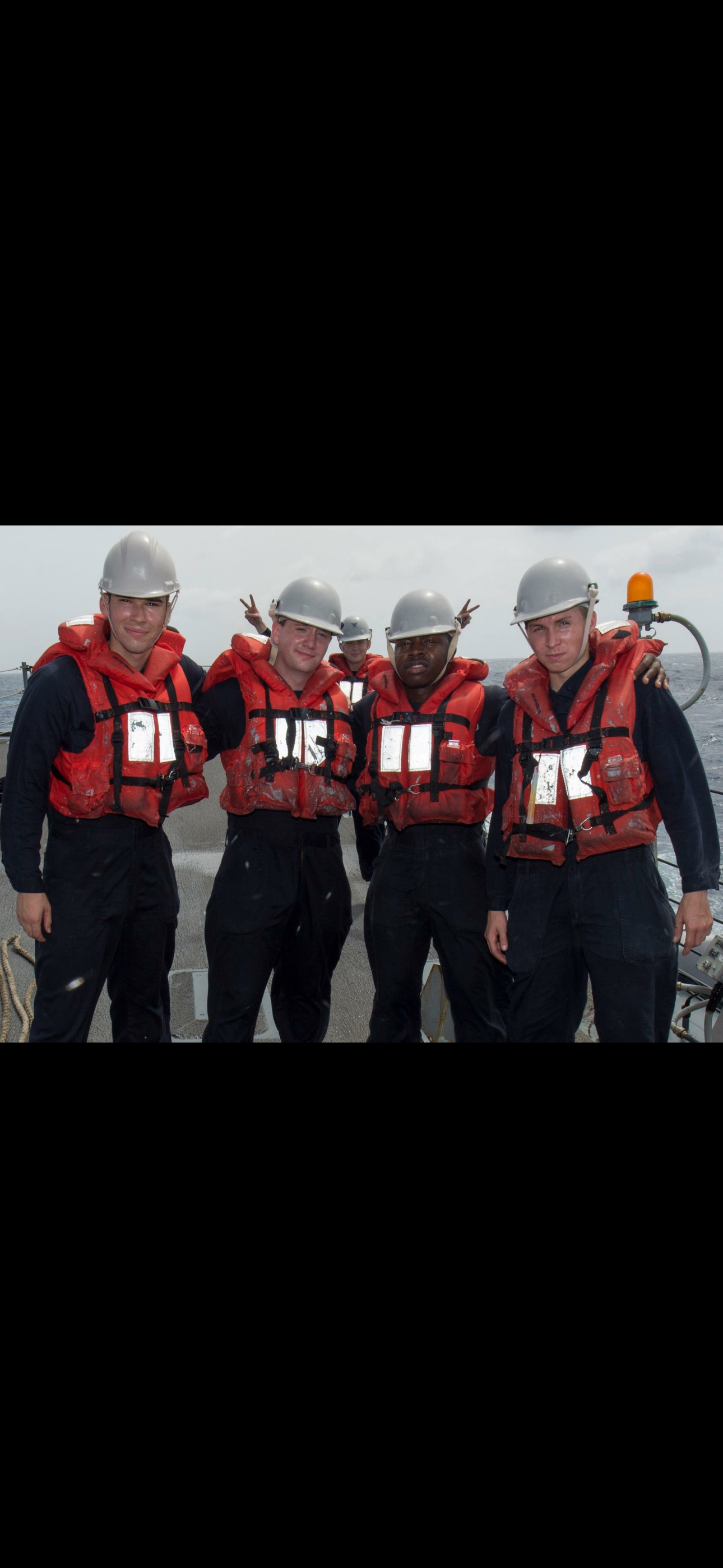 Stone and crew on deck
