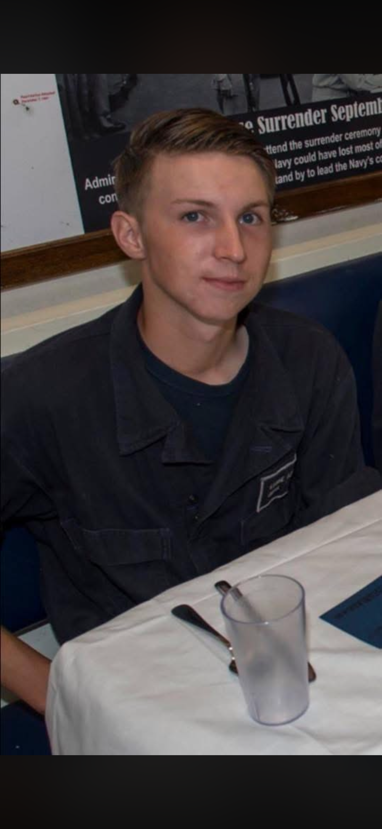 Stone in Navy dining hall