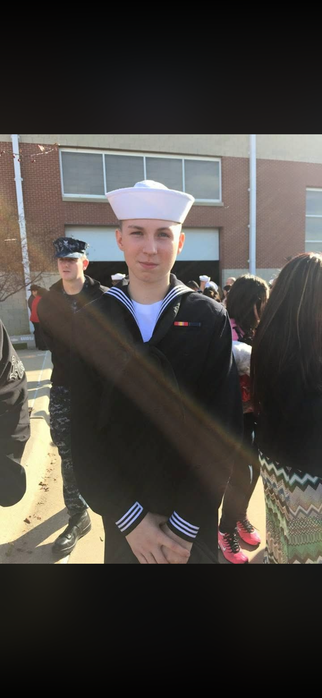 Stone in Navy dress whites