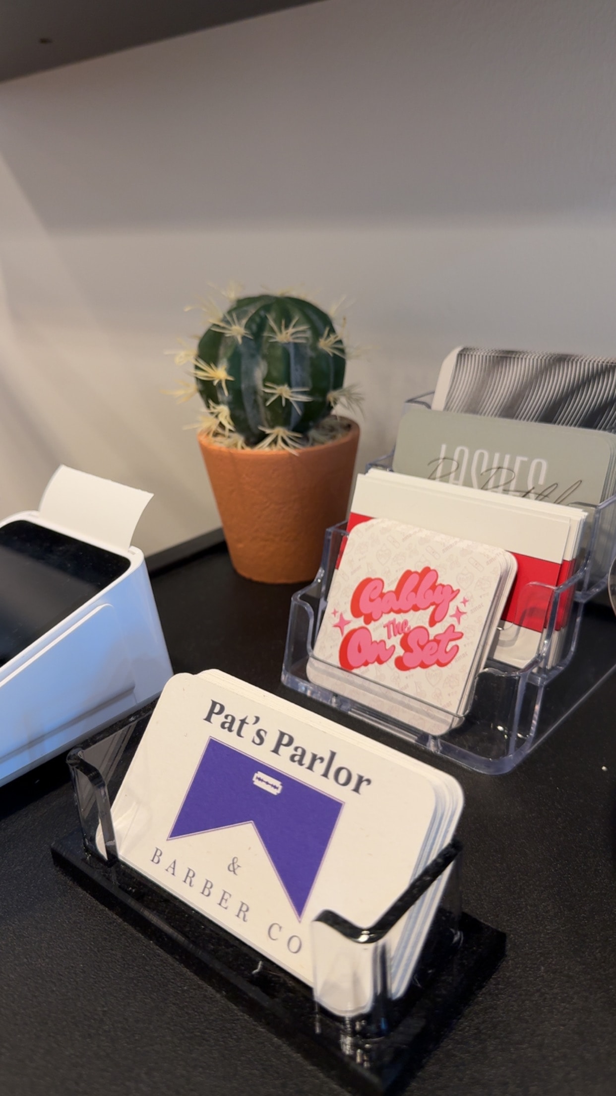 Pat's Parlor & Barber Co business cards